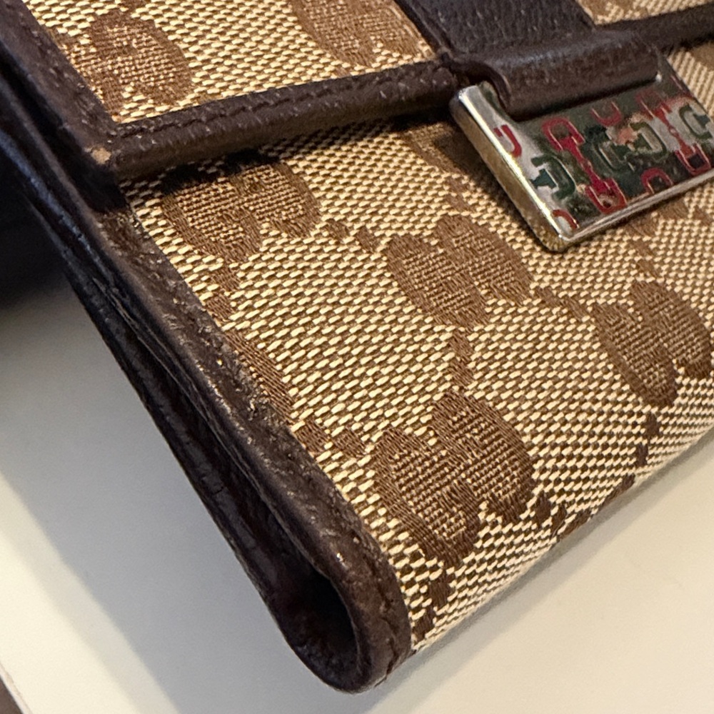 Gucci Ophidia Monogram Wallet with Green and Red Accent - Picture 4 of 11